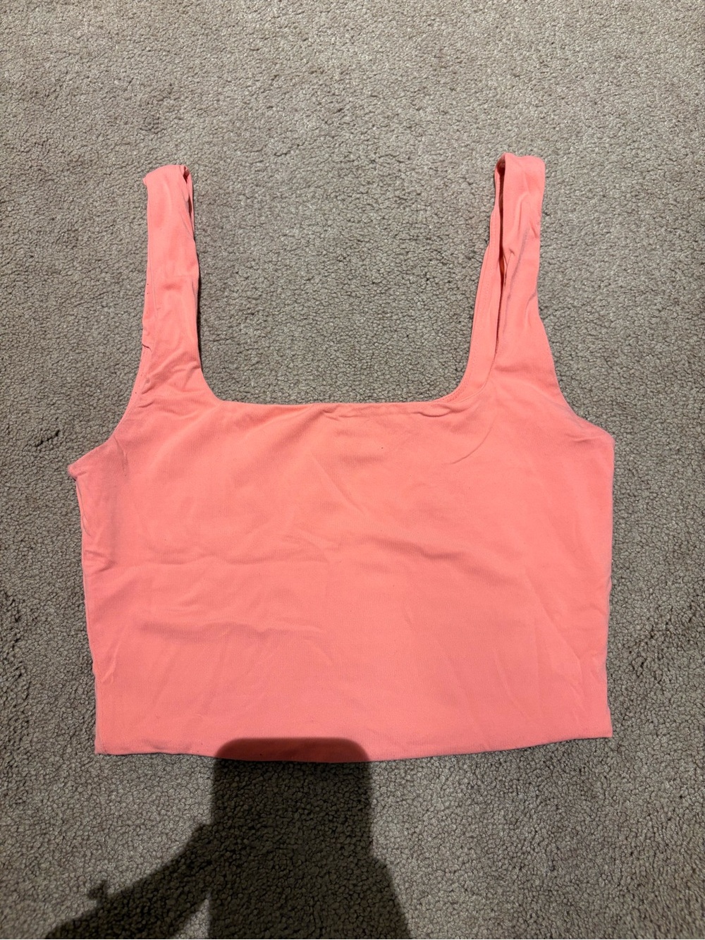 Babaton Coral Square-Neck Crop Tank size medium